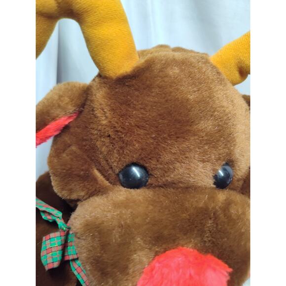 Rudolph Red Nose Reindeer With Baby Bear Christmas 18” Holiday Plush Sunsational - Picture 4 of 6